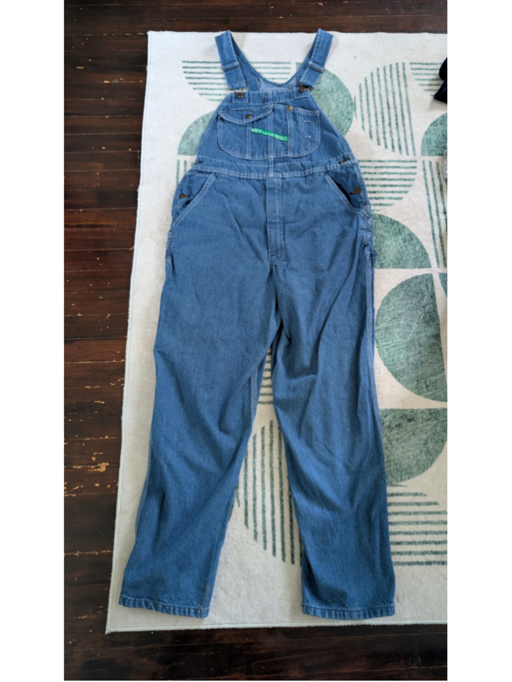 Vintage Key Denim Overalls Blue